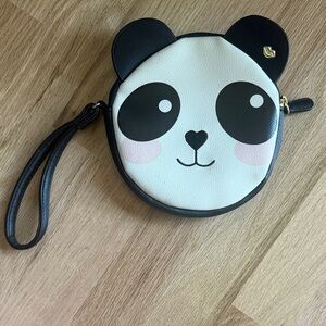Betsey Johnson Panda Wristlet - Black and White